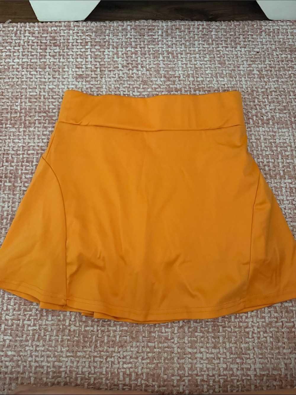 Bright Orange Circle Skirt with Flared Silhouette